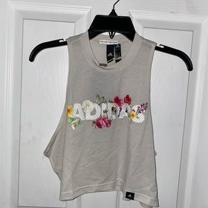 Adidas crop work out shirt